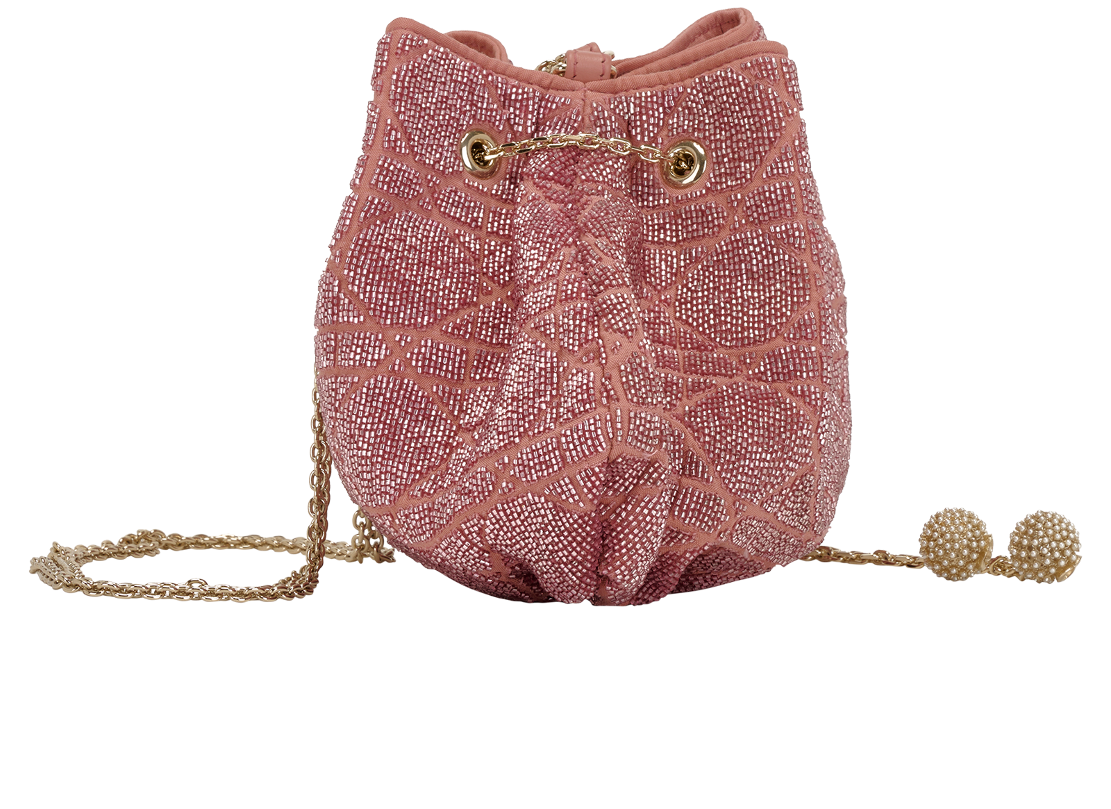 Cannage Bucket Room, &pound;2,200, Handbags, Pink, Canvas, Side view